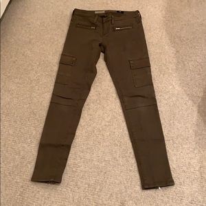 AG The Tyler Cargo Khaki Skinny Ankle pant. CHIC!